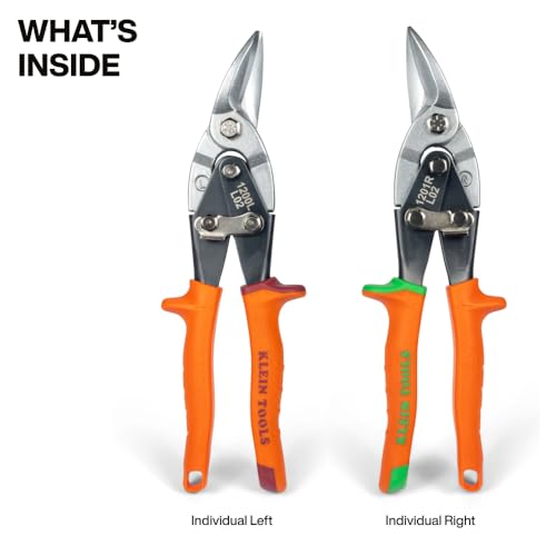 KLEIN TOOLS 2-Pc Kit Left & Right Cutting / Multicolor / 1 Nippers & Snips