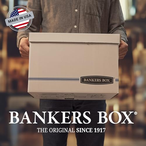 Bankers Box 10 / True / White/Blue Storage File Boxes