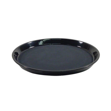 Carlisle 11" Round GripLite Tray by Carlisle FoodService Products – 11" x 11" x 1", Polypropylene, Black, Model 1100GL004