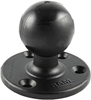 RAM MOUNTS D Size 2.25" Ball Base with 3.68" Round Plate | Marine-grade aluminum drill-down mount for heavy-duty electronics and device mounting