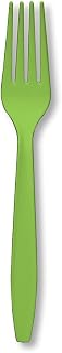 Creative Converting Touch of Color Premium 50-Count Plastic Forks, Fresh Lime