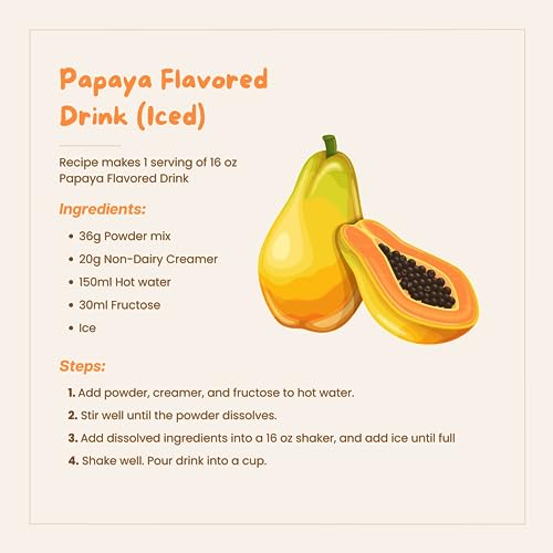 Bossen Papaya / 35.2 Ounce (Pack of 1) / 1 Bubble Tea Tapioca Pearls