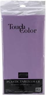 Creative Converting 01250 Luscious Lavender Plastic Tablecover 54 X 108 Solid