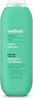 Method men 2-in-1 Shampoo and Conditioner, Marine + Mist, 14 fl oz