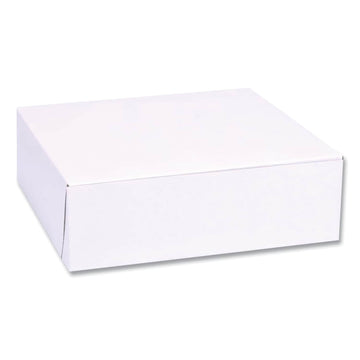 SCT Standard White Bakery Boxes 8X8X2-1/ by SOUTHERN CHAMPION TRAY – 8" Length x 8" Width x 2-1/2" Height, 0.01 liters, Cardboard, White,Brown, Pack of 250