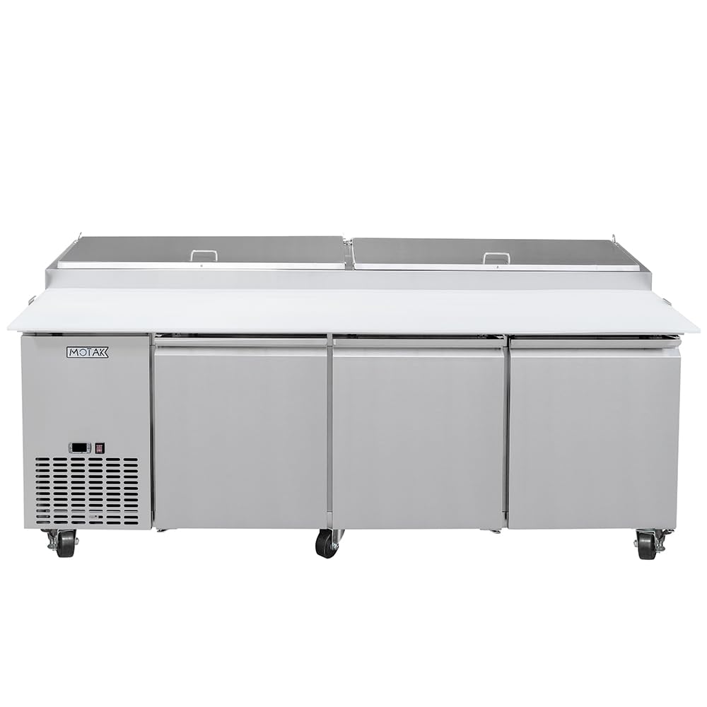 91 7/8" Pizza Prep Table w/Refrigerated Base by MOTAK – 96.46x37.01x45.67, In Description, Check Images, Model MPR-93-X