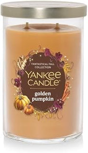 Yankee Candle Large Tumbler Scented Dual-Wick Jar Candle, Fantastical Fall Collection, Golden Pumpkin, 20 Ounce
