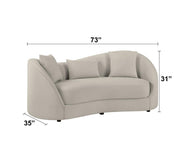 Contemporary Sofa & Loveseat Set in Light Gray Fabric by Best Quality Furniture – Fabric, Grey, Model S70-SL