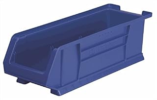 Akro-Mils Super Size Bin [Set of 4] Color: Blue, Size: 7" H x 8.25" W x 23.88" D