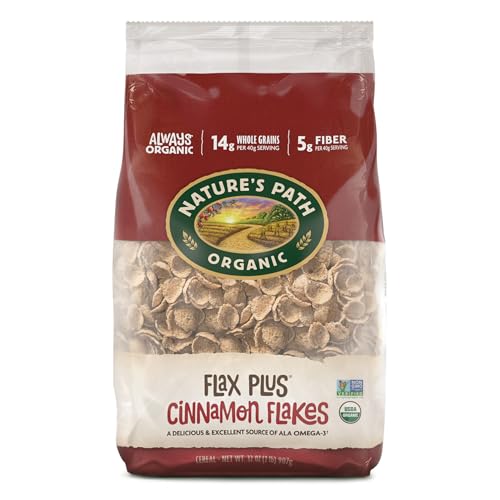 Nature's Path Flax Plus Cinnamon Flakes / 32 Ounce (Pack of 6) / 1 Cold Cereal
