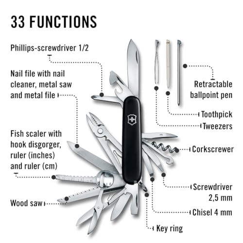 Victorinox Black / SwissChamp / 3.6" Folding Knives