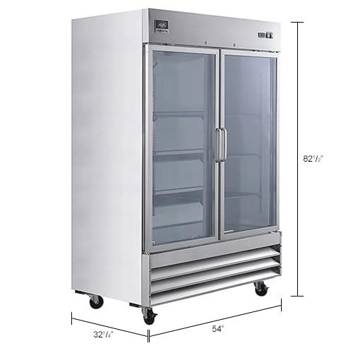 Global Industrial Stainless Steel Reach-In Refrigerator by Nexel – Stainless Steel, Silver, Model CFD-2RR-G-HC