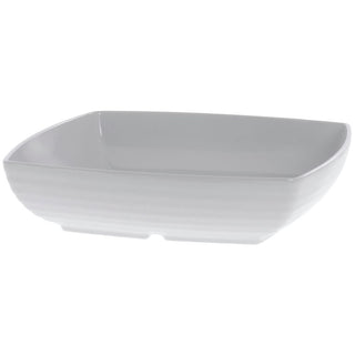 G.E.T. Milano Ribbed Collection 4 qt Square White Melamine Bowl - 11"L x 11"W x 3"H by G E T ENTERPRISES LLC – 4.0 quarts, Melamine, White, Model ML-69-W
