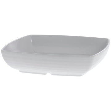 G.E.T. Milano Ribbed Collection 4 qt Square White Melamine Bowl - 11"L x 11"W x 3"H by G E T ENTERPRISES LLC – 4.0 quarts, Melamine, White, Model ML-69-W