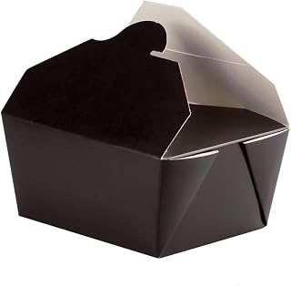 PacknWood 210BIO33N 2.56 x 6.3 x 8.46 in. 70 oz Black Meal Box