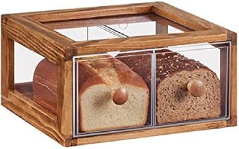 Cal-Mil 4200-2-99 Madera Bread Display, 13-5/8 inches W x 13 inches D x 7-1/8 inches H, Rectangular, Double Drawer, Acrylic, Priced Per Each