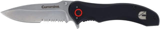 Cummins Serrated Blade D2 Steel Pocket Knife 3-inch CMN4726 - Lightweight Folding Knife Survival Tactical EDC- Black