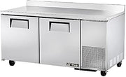 True TWT-67F Two Section 67" Deep Work Top Freezer, Solid Doors