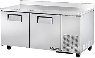 True TWT-67F Two Section 67" Deep Work Top Freezer, Solid Doors
