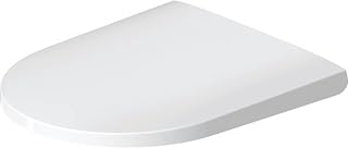 Duravit D-Neo Round Closed-Front Toilet Seat with Soft Close, White. Stainless Steel Hinges - 0021690000