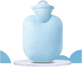Hot Water Bottle Bag Hotpack for Pain Relief Menstrual Cramp,hot and Cold Compress, Hand Feet Warmer(Blue,500ml)