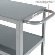 Steel Utility Cart w/2 Shelves by Global Industrial – Alloy Steel, Gray, Model GWC-2S-1830