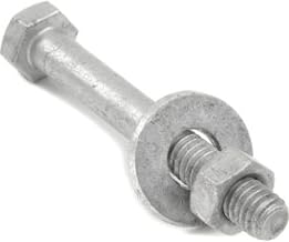 Sign Post Hardware, 2-1/2" Nut, Bolt & Washer Set, Steel, Lot of 3