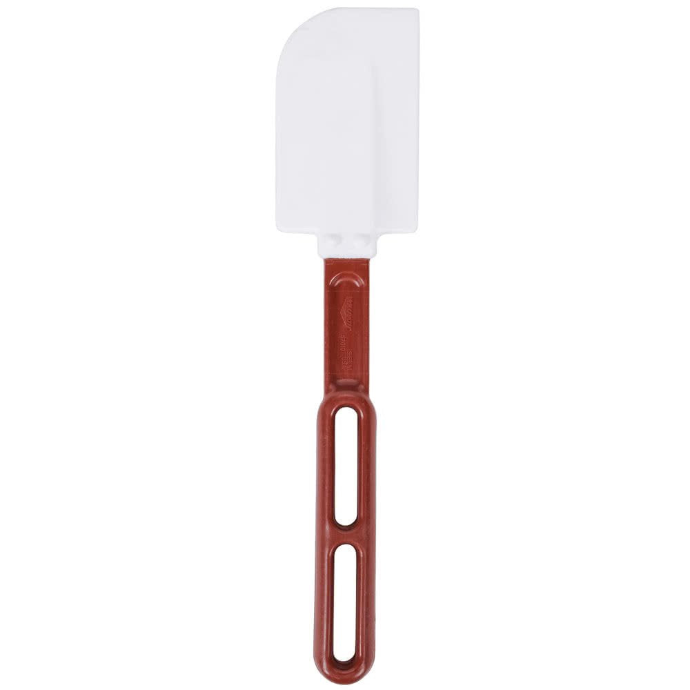 9.5" High Heat Red Scraper Rubber Spatula by Vollrath – 10 inches x 3.375 inches x 2.125 inches, Silicone, White,Red, Pack of 6, Model 52010