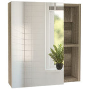 DEPOT E-SHOP Weathered Oak / 17.7"W x 19.5"H x 5.4"D / Modern Medicine Cabinets