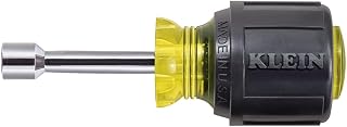 KLEIN TOOLS 610-5/16 5/16-Inch Stubby Nut Driver, Made in USA, 1-1/2-Inch Hollow Shaft and Cushion Grip Handle
