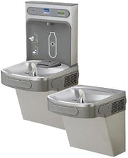 Elkay EZH2O Bottle Filling Station & Versatile Bi-Level ADA Cooler, Non-Filtered Non-Refrigerated Light Gray
