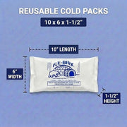 BOX USA 9-Pack Large 10x6 / White / Classic Cold Packs