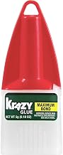 Krazy Glue Max Bond Strong Super Glue, 5g, Clear Gel Glue with No Run Formula & Precision Tip for Easy Application, Strong Adhesive Bonds Wood, Plastic, Metal, Ceramic, Rubber, Leather in Seconds