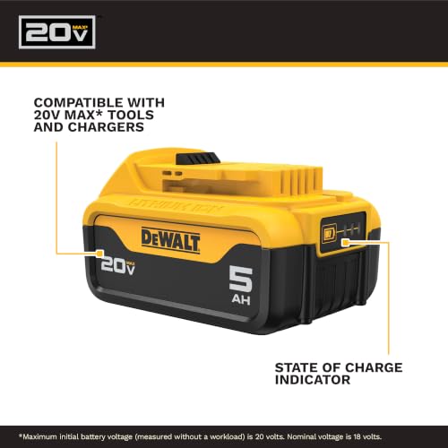 DEWALT 20V MAX / Black/Yellow / 1 Battery Packs