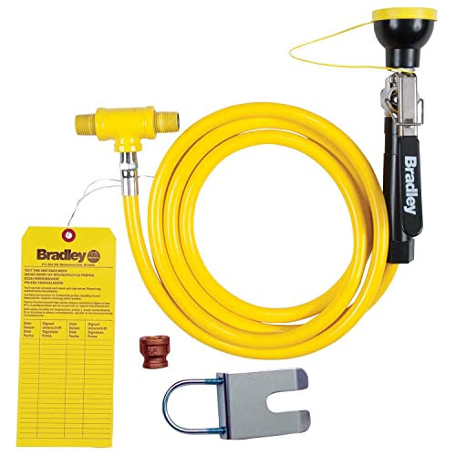 Single Head Drench Hose by Bradley – 3/8 in, Polyvinyl Chloride (PVC), Yellow, Model S19-430EH