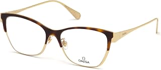 Omega Eyeglasses OM 5001 -H 052 Shiny Endura Gold, Dark Havana