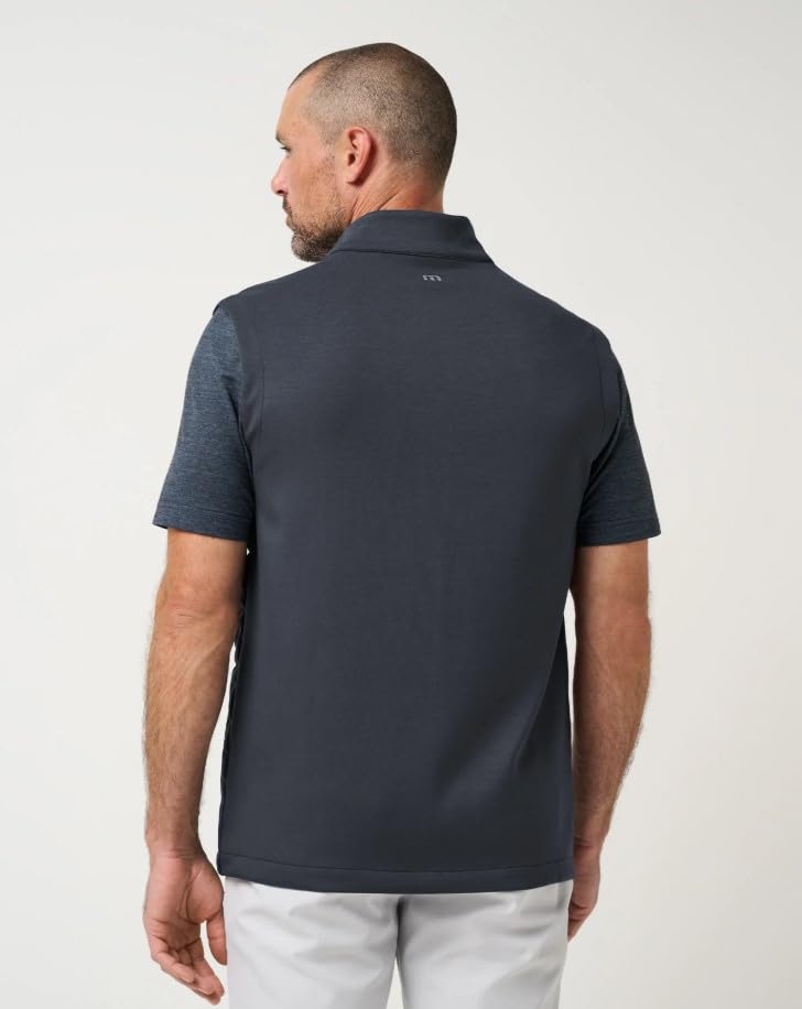 Mens Point Of Sail Vest Mood Indigo Small by TravisMathew – Small, Polyester Blend, Mood Indigo, Model A46644_4MIN_