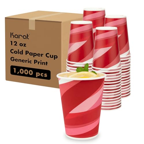 Karat 12 oz / Red, White / Casual Cups