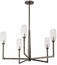Lyle 5 Light Chandelier 36 in. Black Patina Gold