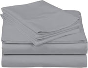 800 Thread Count-4 Pcs Bed Sheets Set 100% Egyptian Cotton Bed Sheets Silver King Size Sheets Set, Long Staple Soft Cotton Sheets, Fitted Sheets, Fits Mattress Upto 24" Deep Pockets
