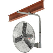 I-Beam Mount Fan by Global Industrial – 42"L x 33"W x 7"H, Steel, Black/Gray/Silver, Model 795752