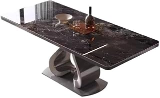 Mesa De Jantar Rectangular Slate Dining Table Living Room Modern Coffee Table Kitchen Table Suitable for Living Room, Dining Room, Kitchen Diner Table(A), 180cm