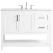 Elegant Decor 42" - Single / White / Traditional Bathroom Vanities