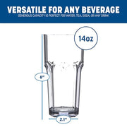 Carlisle FoodService Products 14 Ounces / 24 Pack / Clear Tumblers & Water Glasses