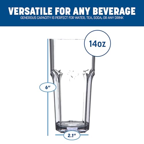 Carlisle FoodService Products 14 Ounces / 24 Pack / Clear Tumblers & Water Glasses