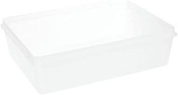 Food Storage Container Translucent 2.6 Gallon Plastic- 15 3/4"L x 11 3/8"W x 4 3/8"D