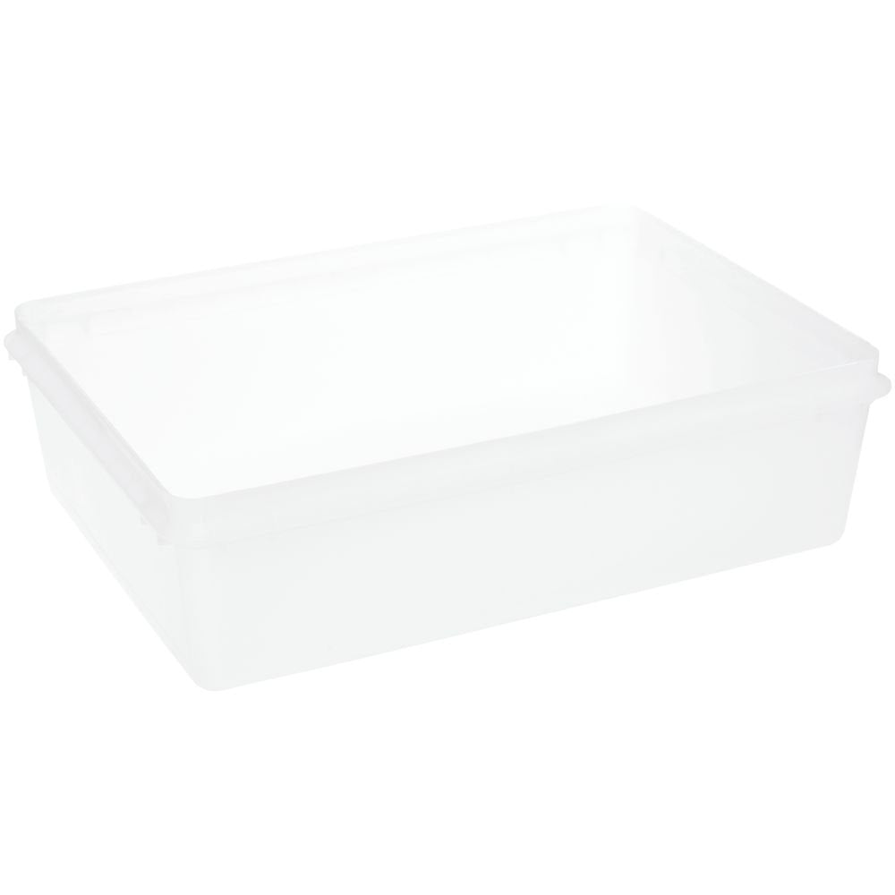 Food Storage Container Translucent 2.6 Gallon Plastic- 15 3/4"L x 11 3/8"W x 4 3/8"D by IEL - LACHANCE – 2.6 gallons, Polyethylene, Translucent, Model 69575633303