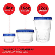 Stock Your Home 4 oz / blue / 6 Pack Container Sets