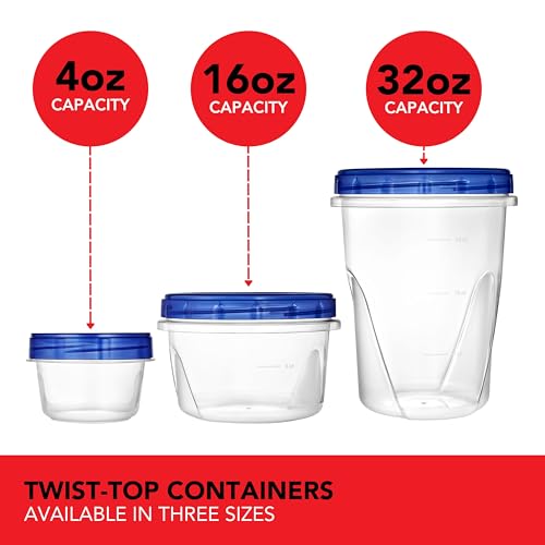 Stock Your Home 4 oz / blue / 6 Pack Container Sets