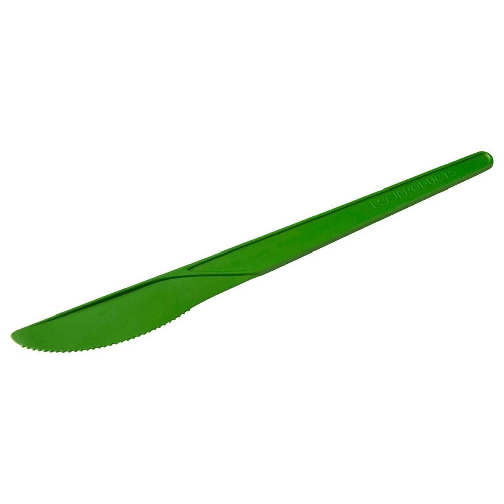 Compostable CPLA 6" Plastic Knives by ECO PRODUCTS – 6 inches, CPLA, Green, Model EP-S011-WGN